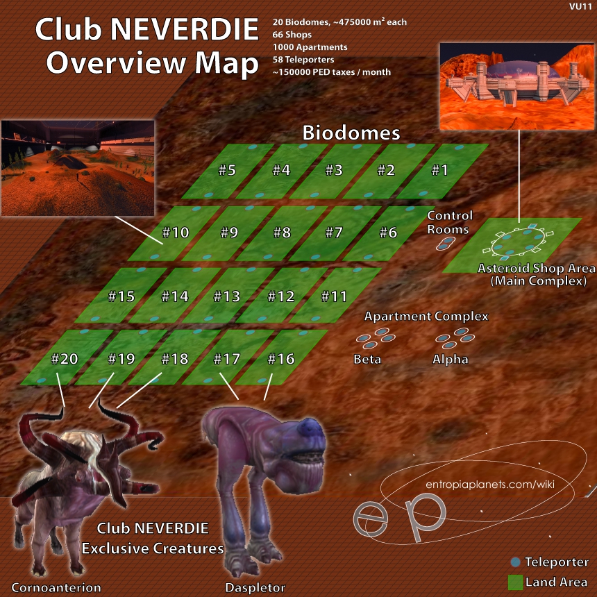 Club NEVERDIE Overviw Map VU11