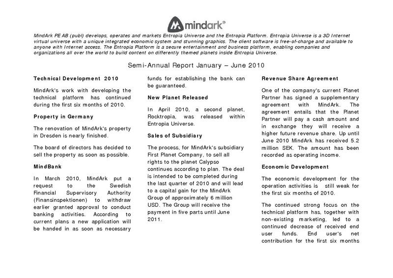 File:MindArk Semi-Annual Report January – June 2010.pdf